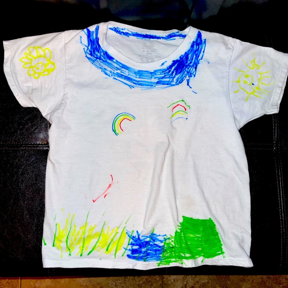 Custom shirt designed by my five-year-old son!